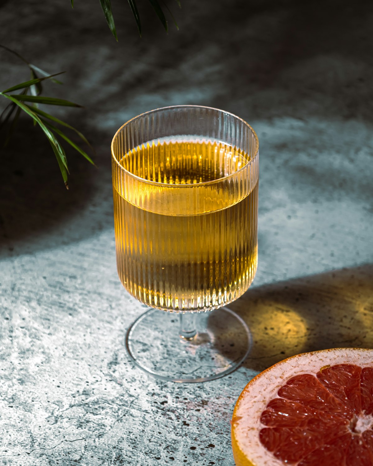 Beer glass on an outdoor table