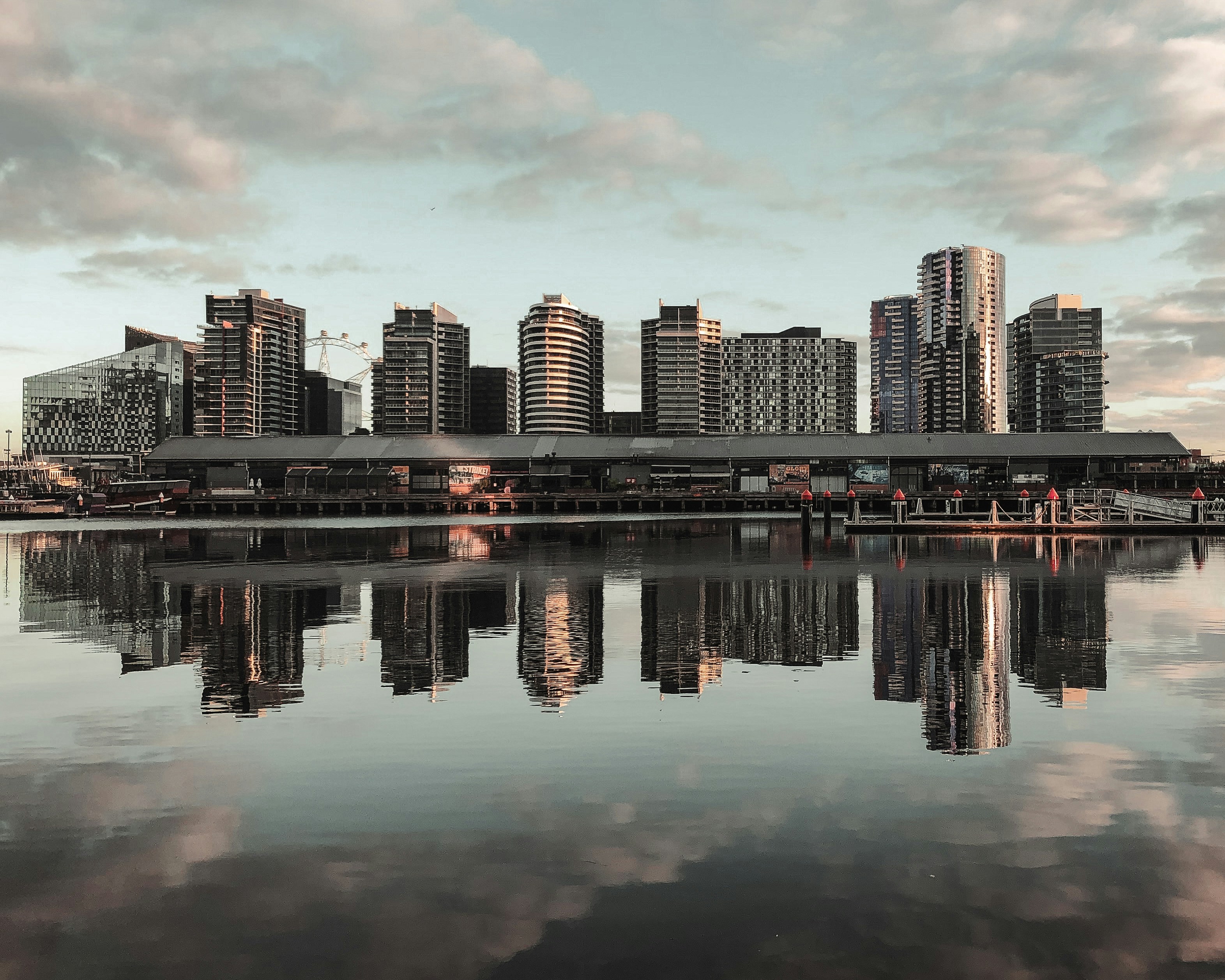 Docklands waterfront in Melbourne